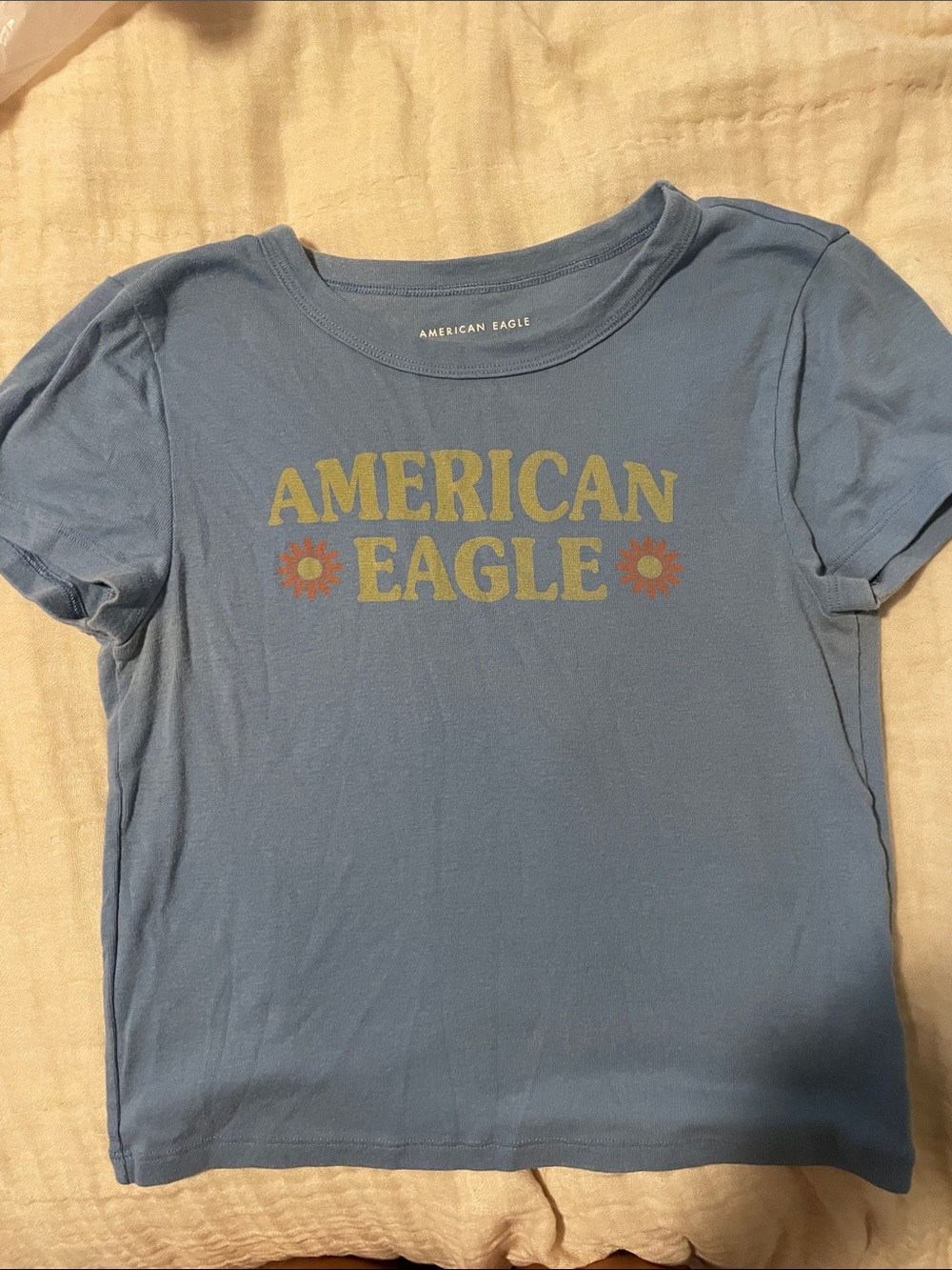 American Eagle Outfitters Blue Short Sleeve Logo Tee